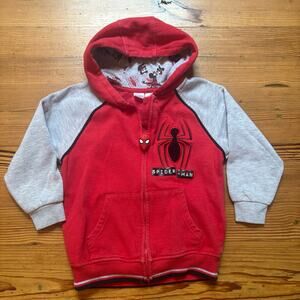 Marvel Spiderman full zip hooded graphic boys sweatshirt SIZE 6